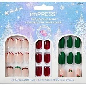Kiss Impress Holiday nail Christmas kit 3 sets gift new
